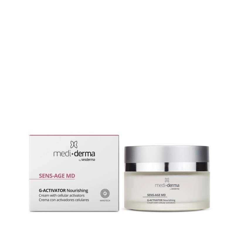 Живильний антивіковий крем для обличчя Mediderma G Activator Nourishing Facial Cream Sens-Age MD 50 мл від компанії Лікувальна, доглядова та професійна косметика - фото 1