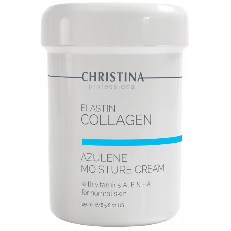 Зволожувальний крем для нормальної шкіри Christina Elastin Collagen Azulene Moisture Cream with Vitamins 250 мл від компанії Лікувальна, доглядова та професійна косметика - фото 1