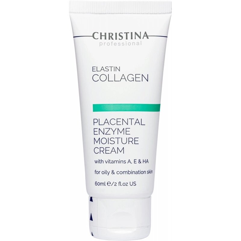 Зволожувальний крем для жирної шкіри Christina Elastin Collagen Placental Enzyme Moisture Cream 60 мл від компанії Лікувальна, доглядова та професійна косметика - фото 1