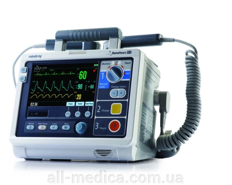 Дефібрилятор BeneHeart D3 (база)  +режим кардіостимуляції від компанії Інтернет-магазин "ALL Medica" - фото 1