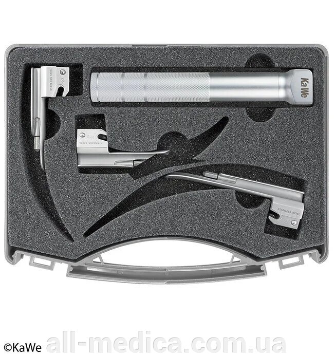 Ларингоскопічна набір KaWe, неонаталогії, 2,5 V 1 рукоятка + 3 клинка Mіллер З від компанії Інтернет-магазин "ALL Medica" - фото 1