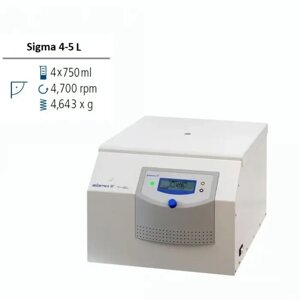 Лабораторна центрифуга Sigma 4-5L настільна без охолодження