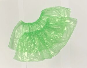 Бахіли 2.6 г/пара, зелені, жовті, рожеві, поліетиленові, розмір 400х140 мм, щільність: 12 мкм (фасування 100 шт/ 50 пар)