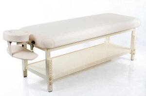 Restpro classic-flat бежевый стационарный массажный стол (кушетка)