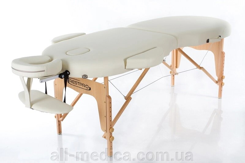Restpro vip oval 2 бежевий переносний масажний стіл (кушетка) від компанії Інтернет-магазин "ALL Medica" - фото 1