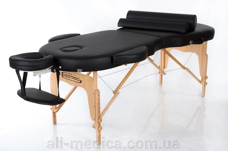 Restpro vip oval 2 чорний переносний масажний стіл (кушетка) від компанії Інтернет-магазин "ALL Medica" - фото 1