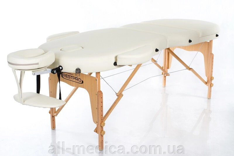 Restpro vip oval 3 бежевий переносний масажний стіл (кушетка) від компанії Інтернет-магазин "ALL Medica" - фото 1