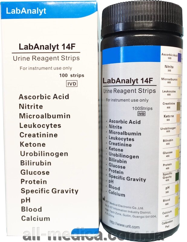 Сечові тест-смужки LabAnalyt 14F від компанії Інтернет-магазин "ALL Medica" - фото 1