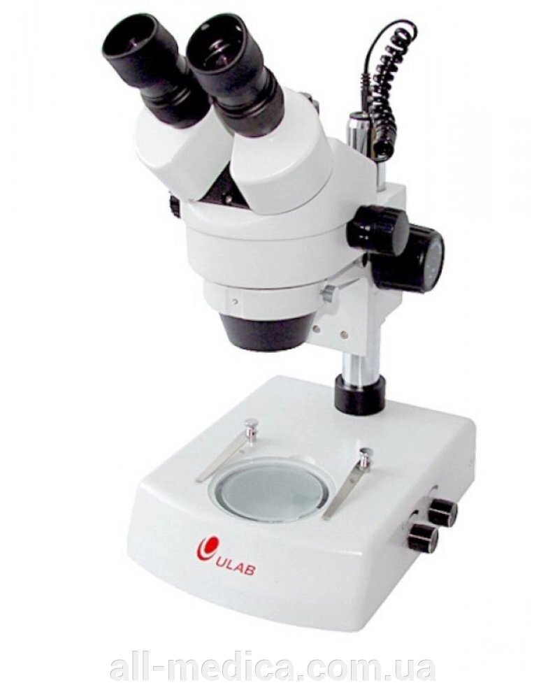 Стереомикроскоп c верхньої і нижньої світлодіодним підсвічуванням SZM-45T, ULAB від компанії Інтернет-магазин "ALL Medica" - фото 1
