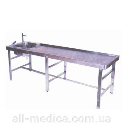 Стіл для розтинів з ванною штампованої СВВШ від компанії Інтернет-магазин "ALL Medica" - фото 1
