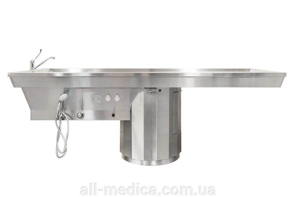 Стіл секційний для розтину з ванною штампованої на тумбі ССА від компанії Інтернет-магазин "ALL Medica" - фото 1