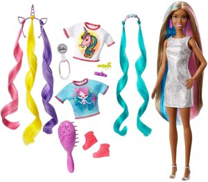 Лялька Барбі фантастичні волосся Barbie Fantasy Hair Doll Brunette брюнетка єдиноріг русалочка оригінал