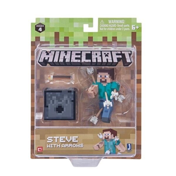 Стів зі стрілами фігурка майнкрафт Minecraft Steve with Arrows Figure Pack Стіф оригінал Jazwares - порівняння