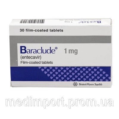Бараклюд (ентекавір) 1 мг №30 від компанії Мукосат - фото 1