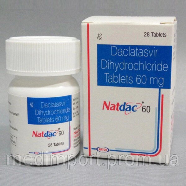 Даклатасвір Натдак (Daclatasvir NatDac) №28 60 мг від компанії Мукосат - фото 1