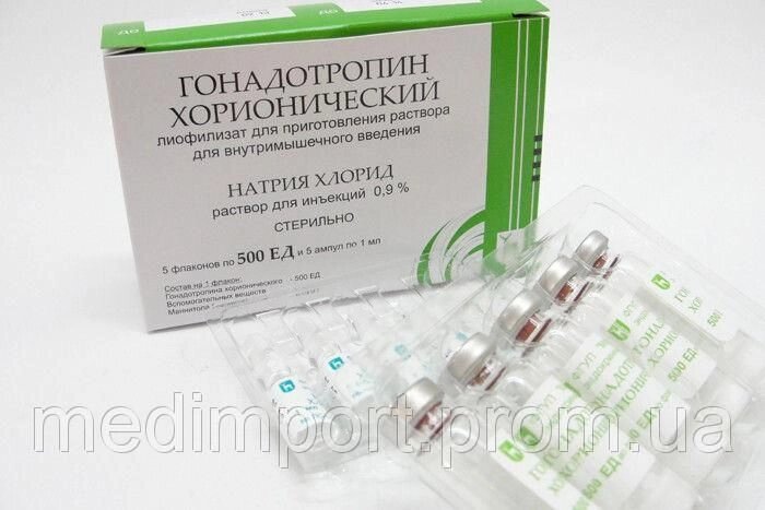 Гонадотропін Хоріонічний ліофілізат 500ЕД №5 (2500 ОД) від компанії Мукосат - фото 1