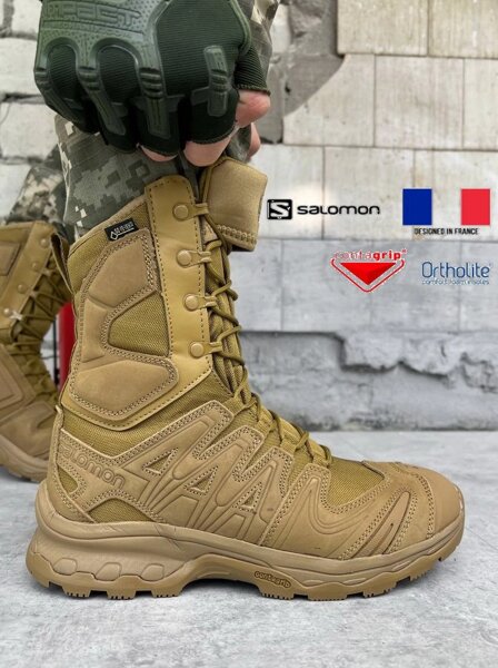 Берцы Зимние тактические SALOMON Quest 4D Forces High GTX Coyote