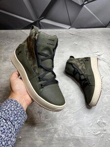 Черевики Зимові чоловічі шкіряні UNDER ARMOUR Tinker Camo! Брендові зимові черевики! Натуральна ШКІРА+ХУТРО!