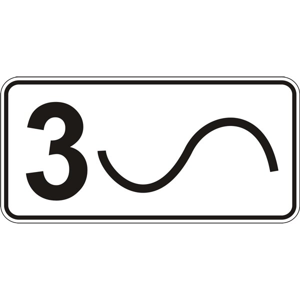 Дорожній знак 7.10 - Кількість поворотів. Таблички до знаків. ДСТУ 4100: 2002-2014. від компанії Intermarket - фото 1