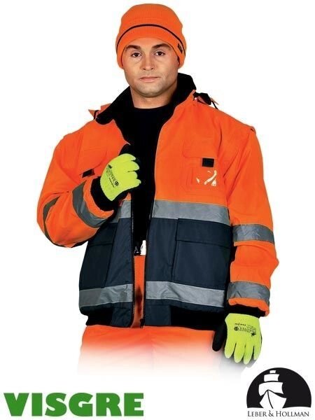 Куртка утеплена флисом зі світловідбиваючими смугами LH-VIBER (для шляховиків) від компанії Intermarket - фото 1