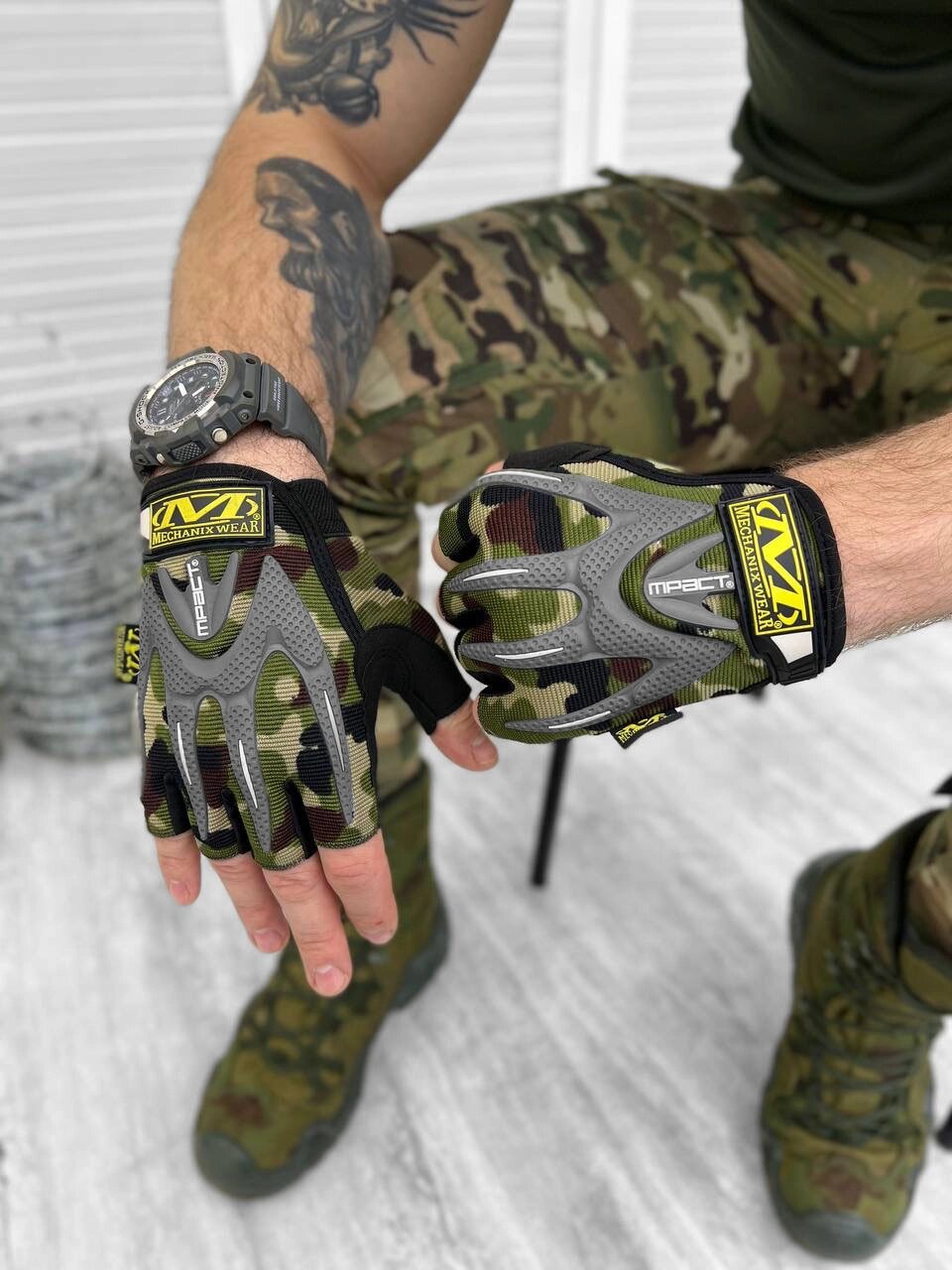 Перчатки тактичні короткі M-PACT Mechanix 2-2!+ДН5143 від компанії Intermarket - фото 1