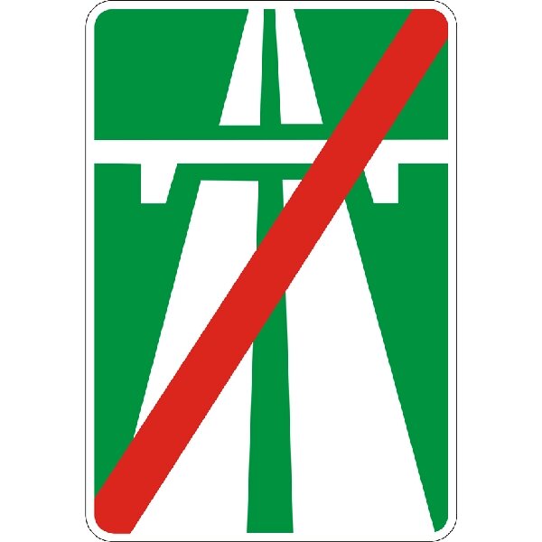 Дорожній знак 5.2 (Кінець автомагістралі) - Україна