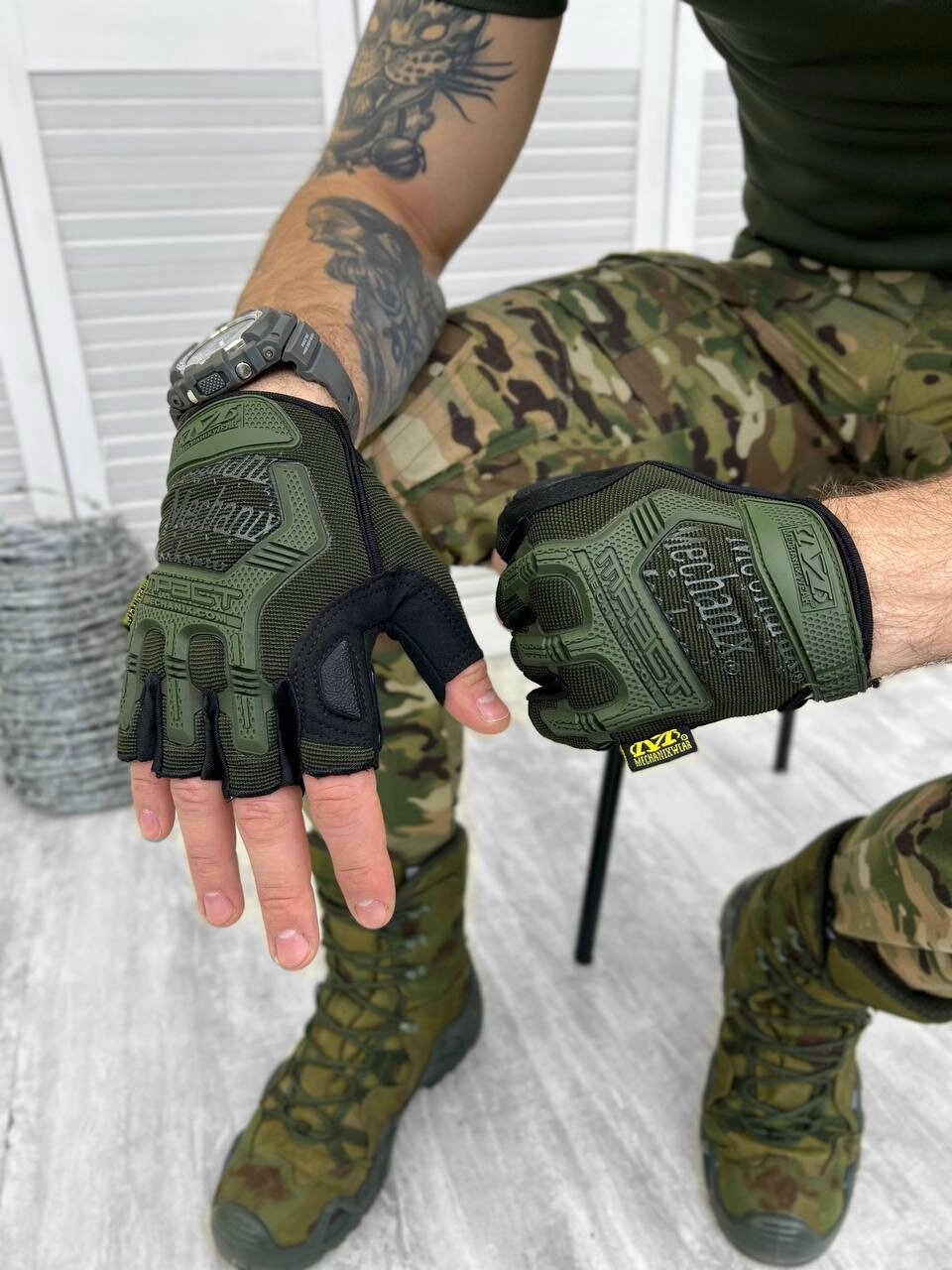 РУКАВИЧКИ ТАКТИЧНІ MECHANIX logo П26-0! + від компанії Intermarket - фото 1