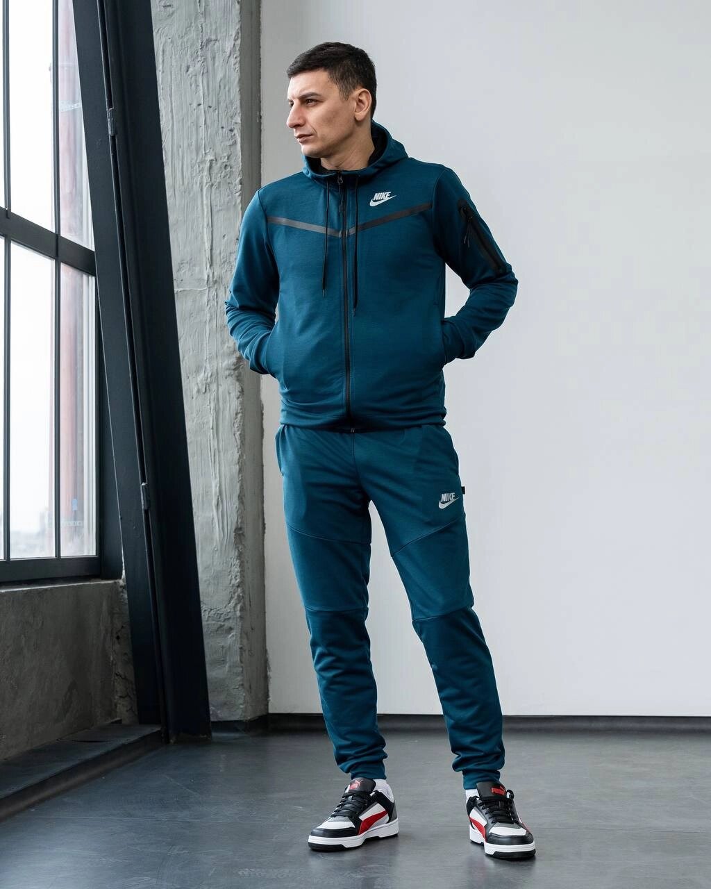 Спортивний костюм чоловічий NIKE Teach Emerald! Матеріал Двонитка! Якість ТОП! від компанії Intermarket - фото 1