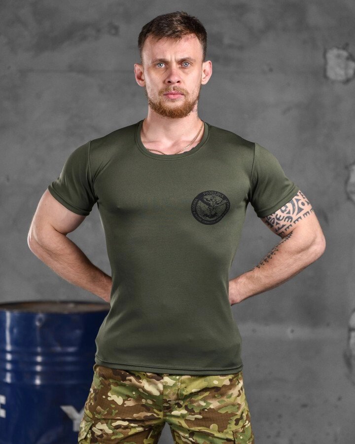 Тактична футболка потовідвідна Odin oliva розвідка ВТ6552 від компанії Intermarket - фото 1