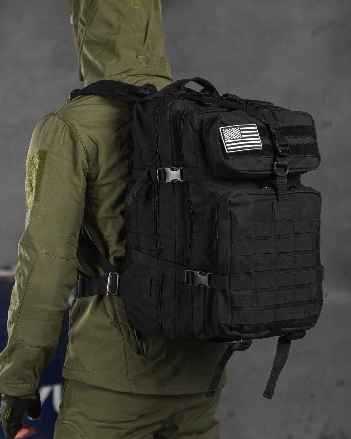 Тактичний рюкзак штурмовий black U. S.A 45 LUX ml847 К6 3-0! від компанії Intermarket - фото 1