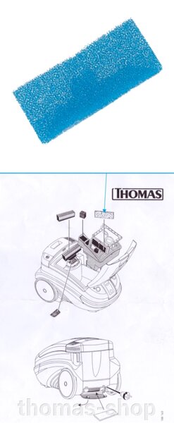Где находятся фильтры в пылесосе томас Пористый фильтр Thomas TWIN арт. 195168 (836925865) купить в Кировоградской обла