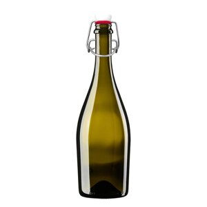 Пляшка для шампанського із бугельною пробкою 750 мл. chanmpagne Mazhura скло зелений (mz727757)