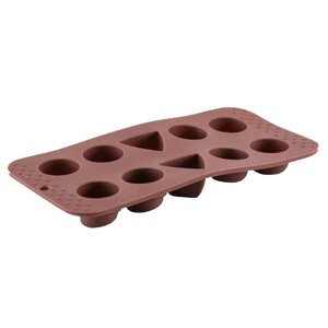 Gipfel форма ова для виливки шоколадних фігур 21х10см. колір: коричневий силікон (2132)