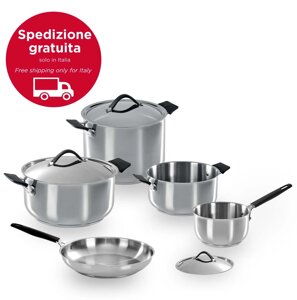 Набір посуду carati 8 предметів Barazzoni нержавіюча сталь металевий (17090805)