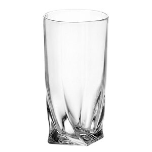 Склянки для соку crystalite 6 шт quadro 350 мл Bohemia богемське скло метал прозорий (6604)