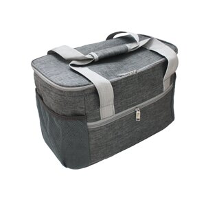 Термо-сумка для пікніка 22л Mazhura текстиль сірий (mz1090gr)