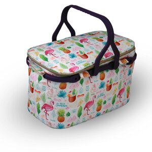 Термо-сумка для пікніка 25л фламінго Mazhura текстиль різнокольоровий (mz1072)