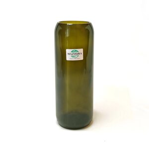 Ваза скляна висока mazhura 19.5 см d 7.5 см скло зелений (mz711461)