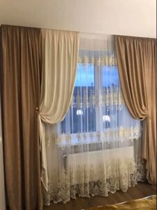 Комплект штор для спальні (тканина велюр софт)