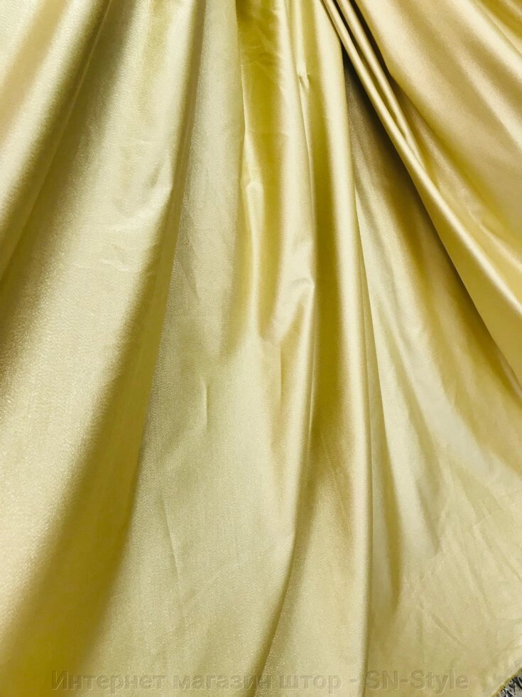 Шторная ткань однотонная, золотого цвета - Україна