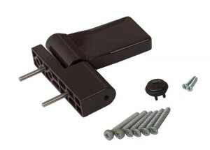 Петля універсальна IQ+ для важких пластикових дверей до 160 кг RAL 8019 коричнева