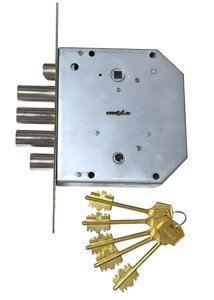 Замок врізний сувальдний APECS Т-21/S6-R-NI аналог Ельбор Граніт 1.06.41 права сторона "Якість"