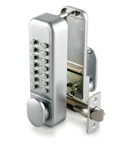 Замок врізний кодовий механічний LOCKY 20-S Silver chrome