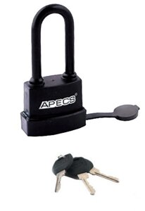 Замок навісний APECS PDR-50-70L довга дужка в гумі