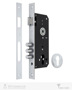 Замок врізний MUL-T-LOCK 85-45 3-SP (1-WAU DIN) хром
