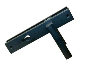 Ручки на квадратній планці 55мм 240*38мм Black чорна