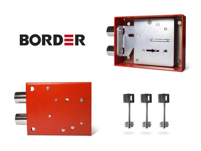 Замок сейфовий накладний BORDER ЗП561 (два ригелі) 986002 від компанії Інтернет-магазин "HOZ-DOM. COM. UA" - фото 1