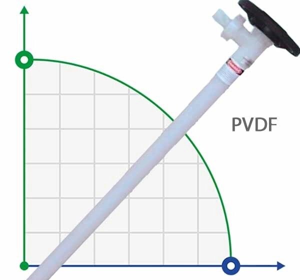 1000 мм, PVDF насосна частина (труба) до насоса для бочок від компанії BTS-ENGINEERING - фото 1