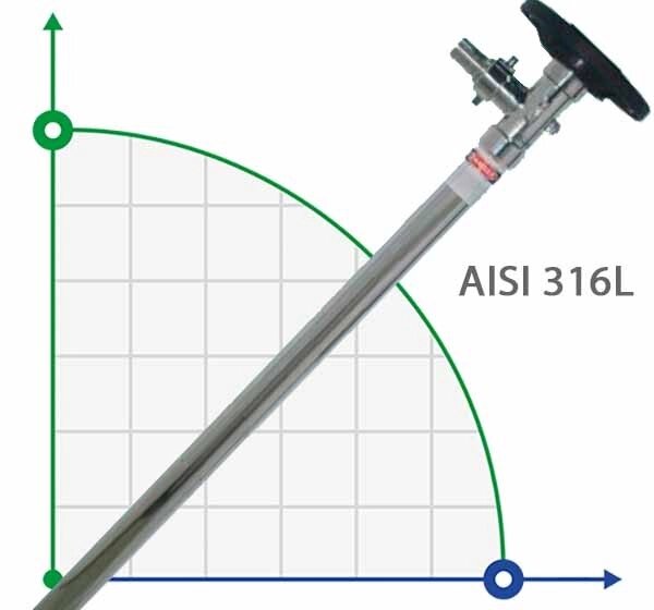 1200 мм, AISI 316L  насосна частина (труба) до бочкового насоса від компанії BTS-ENGINEERING - фото 1