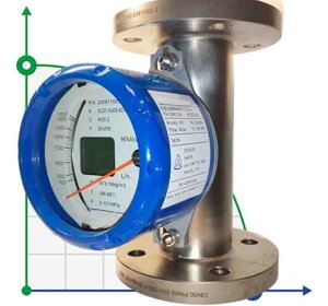 DN50 Витратомір ротаметр з нержавіючої сталі KLZZ PN40 (спирт 96%160016000 л/год, 4-20мА, Ex